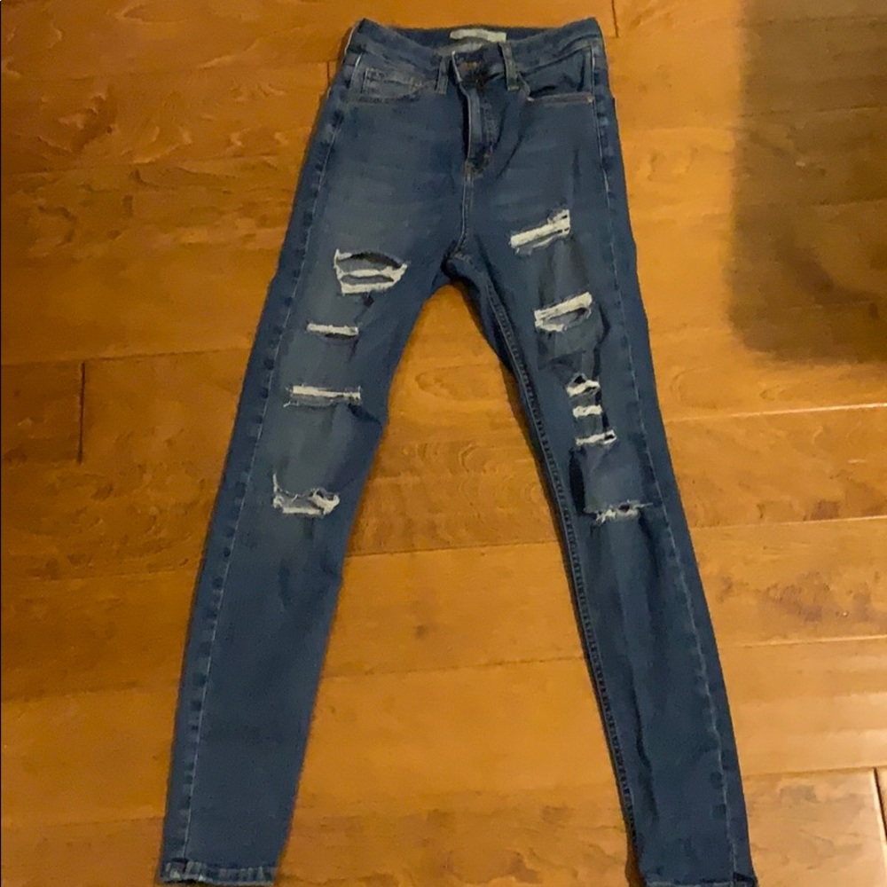 Top shop jeans with holes